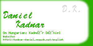 daniel kadnar business card